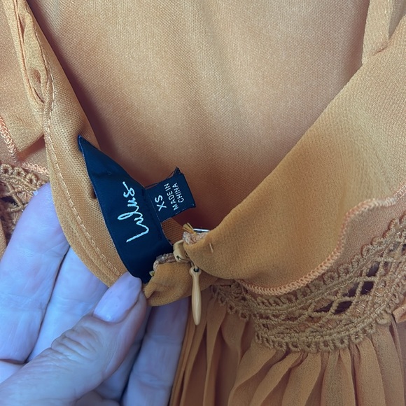 Lulu’s XS new never worn, marigold pleated  dress - Picture 9 of 11